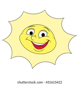 Smiling sun illustration 2