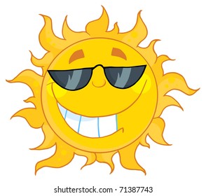 Smiling Sun With Sunglasses