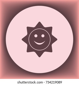 Smiling sun, vector design element 