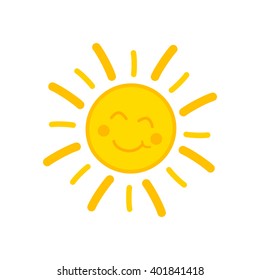 Smiling Sun. Vector Illustration