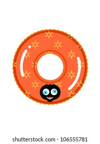 Smiling swimming ring