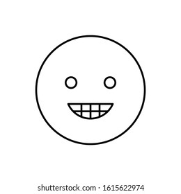Smiling, teeth, emotions icon. Simple line, outline vector expression of mood icons for ui and ux, website or mobile application
