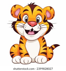 A Smiling Tiger Cartoon Character





