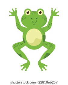 Smiling toad mascot icon isolated