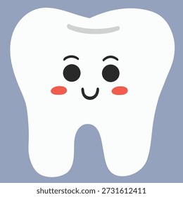 Ilustración vectorial de dibujos animados de dientes sonrientes