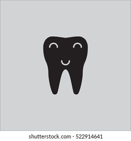 Smiling tooth icon vector