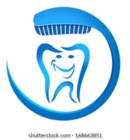  smiling tooth with toothbrush