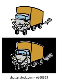 Smiling truck ready to move!