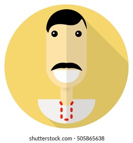 Smiling ukrainian man illustration flat design
