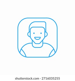 smiling user avatar icon sign vector
