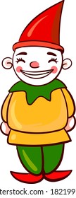 Smiling vector on white background
