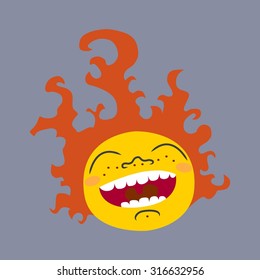 Smiling vector sun