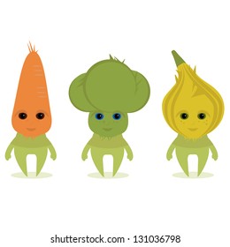 Smiling vegetables