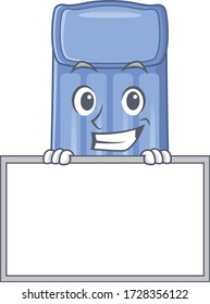 Smiling water mattress cartoon design style has a board