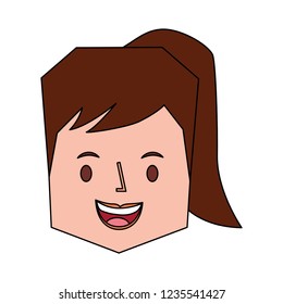 smiling woman character face image