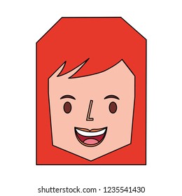 smiling woman character face image