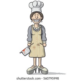 smiling woman cook