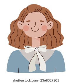 smiling woman design vector isolated