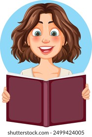 Smiling woman enjoying a good book