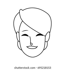 smiling woman face character young female