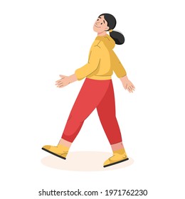 Lady Walking Side View Stock Vectors Images Vector Art Shutterstock