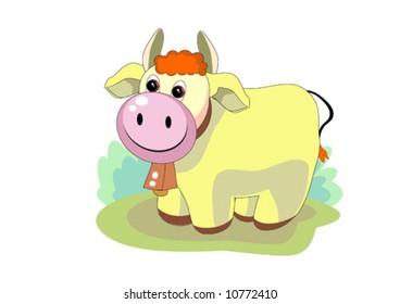 Smiling Yellow bull