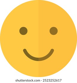 Lächelndes gelbes Emoji-Gesicht mit großen Augen und einem breiten Grinsen, das Glück und Positivität ausdrückt.