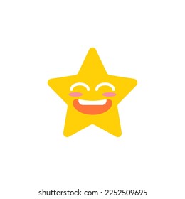 Smiling Yellow star emoticon vector that can be used for many of your illustration purposes