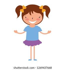 Little Girl Backpack On Her Back Stock Vector (Royalty Free) 362140004