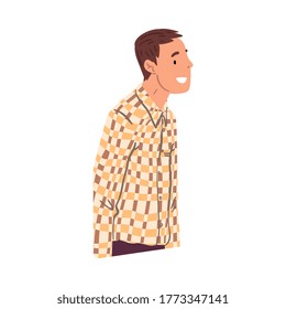 Junge Menschen, die online über das Internet kommunizieren, lächeln oder Gesicht zu Gesicht Vektor Illustration