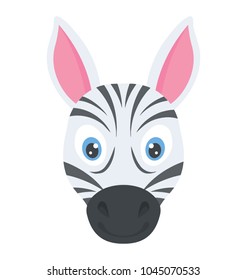 A smiling zebra with black and white strips