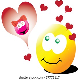 smilley in love