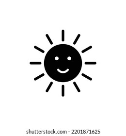 smilling sun icon. weather icon
