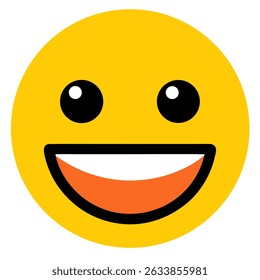 smilly carton emoji sign and symbol vector icon on white background