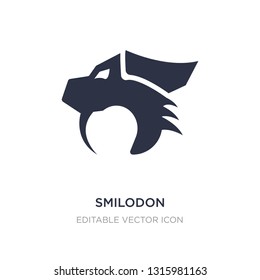 smilodon icon on white background. Simple element illustration from Animals concept. smilodon icon symbol design.