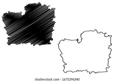 Smiltene Municipality (Republic of Latvia, Administrative divisions of Latvia, Municipalities and their territorial units) map vector illustration, scribble sketch Smiltene map