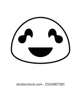 Smily Face icon with white background vector stock illustration