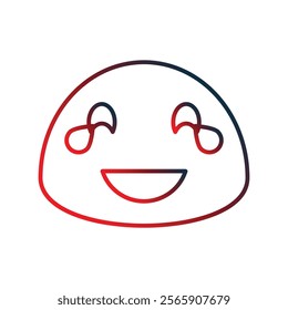 Smily Face icon with white background vector stock illustration