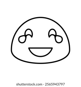 Smily Face icon with white background vector stock illustration