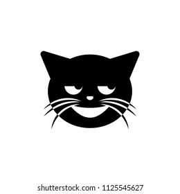 smirk cat icon. Element of emotions icon for mobile concept and web apps. Detailed smirk cat icon can be used for web and mobile on white background