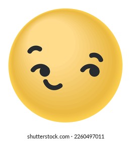 Smirk Emoticon Social Media Symbol einzeln