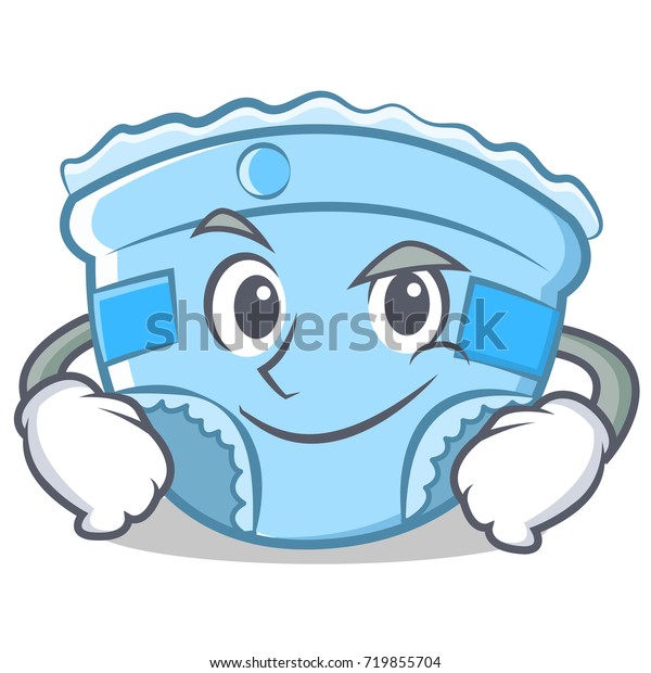 Smirking Baby Diaper Character Cartoon Stock Vector (Royalty Free ...