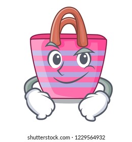 Smirking Beach picnic bag on character shape