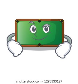 Smirking billiard table is insulated with characters