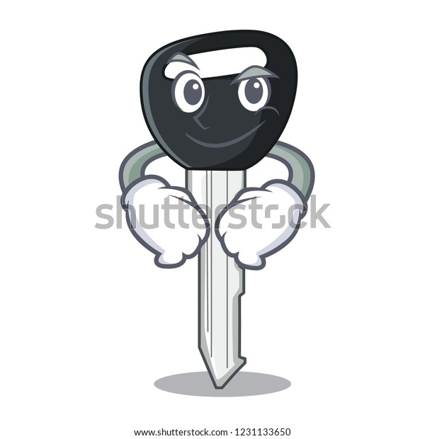 Smirking car key with\
remote cartoon\
control