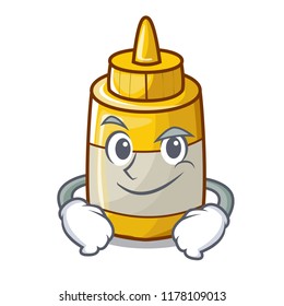 Smirking character bottle style mustard sauce yummy