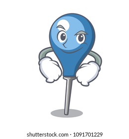 Smirking clyster character cartoon style
