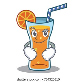 Smirking cocktail character cartoon style vector illustration
