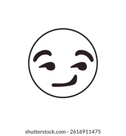 Smirking Face Emoji vector illustration symbol smile