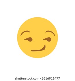 Smirking Face Emoji vector illustration symbol smile